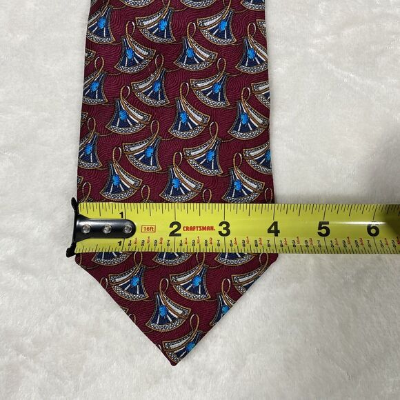 Christian Dior Cravates Men's Silk Neck Tie Red Blue Designer Classic Academia - Picture 5 of 5